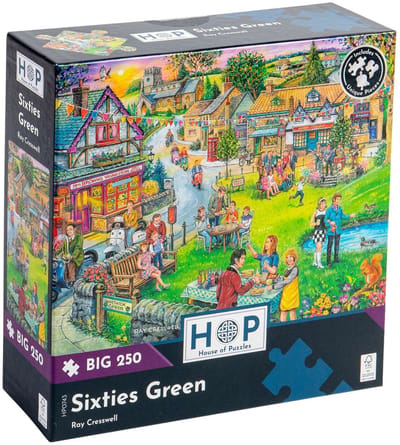 House of Puzzles legpuzzel XXL stukken Sixties Green 250 stukjes.