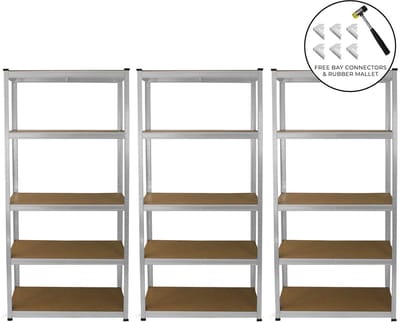 E-rax magazijnstellingen - gegalvaniseerd - 3 stuks - 200 kg/plank