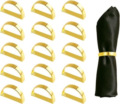 Servetringen Goud, 15 Stukken Elegant - Metaal - Duurzaam en Waterdicht - Perfect voor Tafeldecoratie - ShopVlot