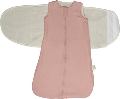 Honeybears Inbakerslaapzak – Slaapzak baby – Inbakerdoek baby – Swaddle - Inbakerslaapzakje - Inbakeren - Rose – 0 tot 6 maanden - 68 cm - 2 delig - TOG 0.75