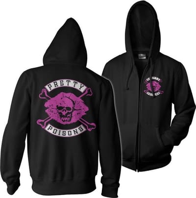 Riverdale Pretty Poison's hoodie met rits, zwart