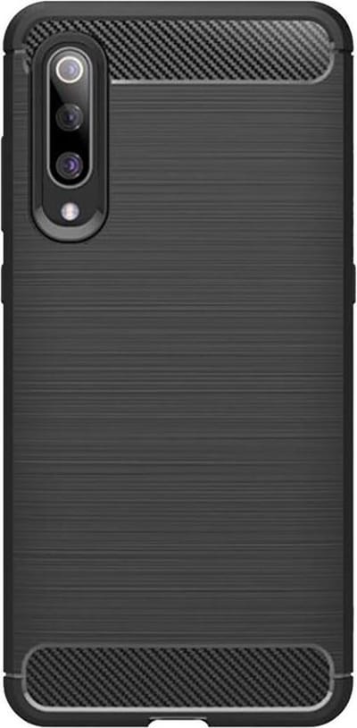 Shop4 - Xiaomi Mi 9 SE Hoesje - Zachte Back Case Brushed Carbon Zwart
