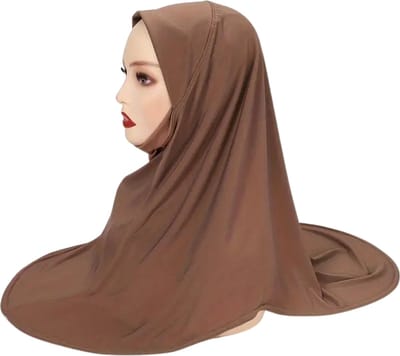 Bovista Hoofddoek - Hijab - Dames - Abaya - Sjaal - Islamitische Kleding - Moslim Kleding - Alhamdulillah - Bruin
