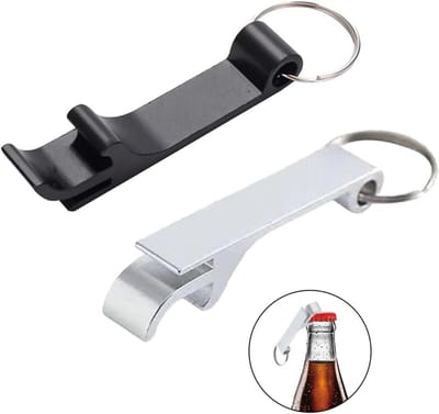 Flesopener - 2stuks - 6,3*1,2 cm - Multifunctionele flesopener - Blikopener - Flesdopopener - Blikdekselopener - Flesdoplosmaker - Flesdopdraaier - elijk te openen - Dekselklem-Dagelijks huishoudelijk gebruik
