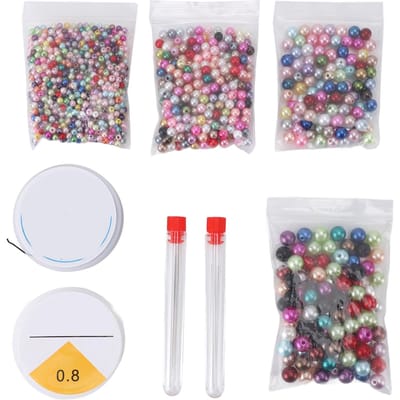 1500 STUKS Parelkralen 4mm 6mm 8mm 10mm Rond Gemengde Kleur voor DIY Sieraden Maken Knutselen Armband gray