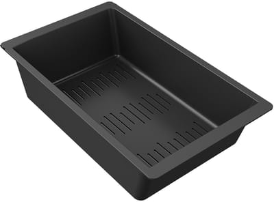 CECIPA Max Vergiet Keuken - Afdruiprek voor Spoelbak - Afdruiprek - Afvoermand - Wassen groente en fruit - Zwart
