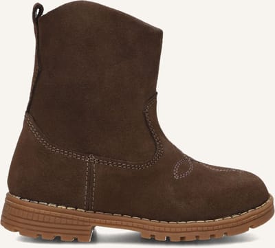 Ton & Ton Brigitte Enkellaarsjes - Enkelboots met rits - Meisjes - Bruin - Maat 22