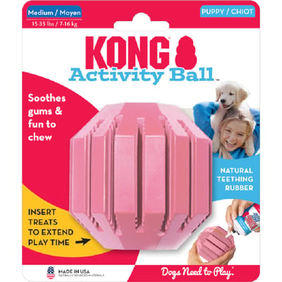 Kong - Speelgoed Voor Dieren - Hond - Kong Puppy Activity Ball M - 7,6x7,6x7,6cm Gemengde Kleuren - 1st