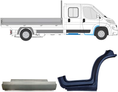 Reparatiepaneel set voor Opel Movano 2021-2026 / Rechts