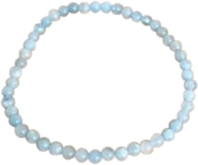 Aquamarijn edelstenen 4 mm armband blauw reiniging maat 18
