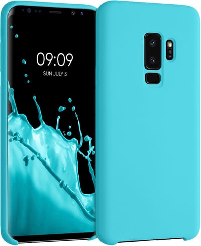 kwmobile telefoonhoesje geschikt voor Samsung Galaxy S9 Plus - Hoesje met siliconen coating - Smartphone case in zeeblauw