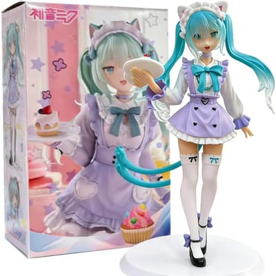 NIEUWE Anime Hatsune Miku F:NEX Piapro Miku 1/7 Schaal Kattenoor Meisjesmodel Kawaii PVC Figuur Verzamelsieraad Bureauornament Cadeau Premium Kwaliteit