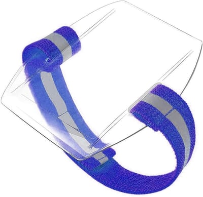 Badgehouder Armband - Kaarthouder Skipas - Reizen Outdoor - Waterdichte Veiligheidssluiting - 10.5 x 6.7 cm - Blauw