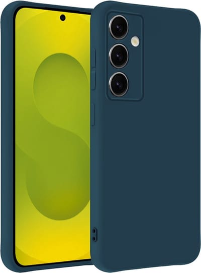 Hoesje - Geschikt voor Samsung Galaxy S25 - Sterk & Shockproof - Hoes Cover - Siliconen Case - Telefoonhoesjes - Donkerblauw