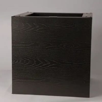 GLM Plantenbak Houtlook met bodem Zwart 100x100x40cm