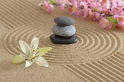 Fotobehang - Zen Garden 375x250cm - Vliesbehang