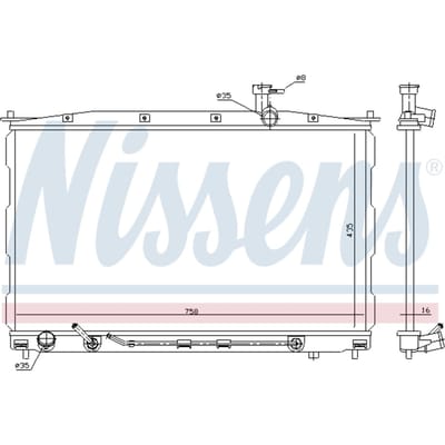 Radiator, motorkoeling NISSENS 67505