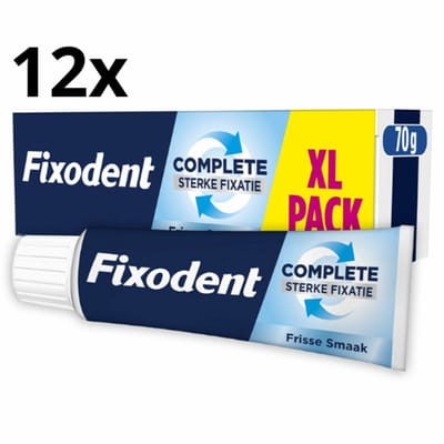 Fixodent Kleefpasta Complete Fresh - 12 x 70 gram - Voordeelverpakking (vervanger van Fixodent Original)