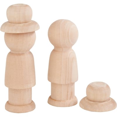 VBS Houten figuren met hoed