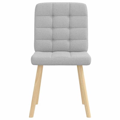 vidaXL Eetkamerstoelen 2 st stof wolk grijs
