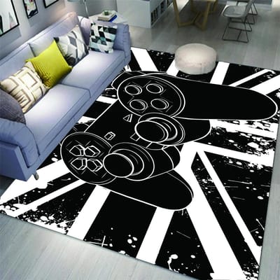 Gaming Vloerkleed voor Kinderen Jongens Slaapkamer Speelkamer Woonkamer Decoratie Controller Gamepad Tapijt Gamer Vloermat Zacht Cool Game Deurmat 60x90cm