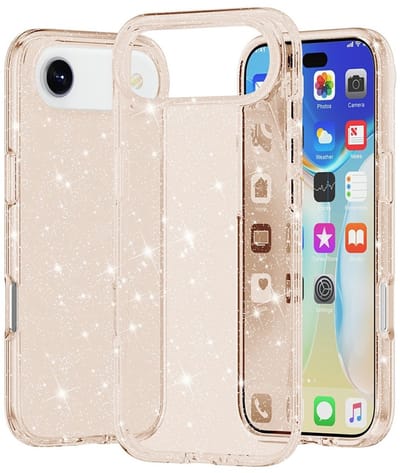 Coverup Hoesje - Geschikt voor iPhone Air Hoesje - Coverup Glitter TPU Back Cover - Goud