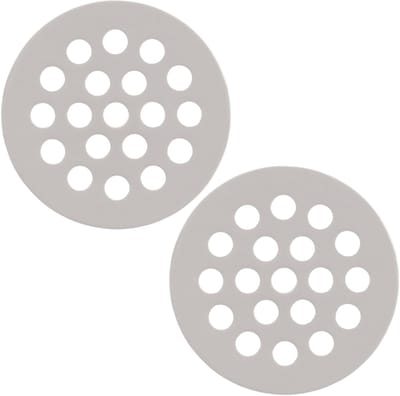 Esschert Design Bloemenschikker voor in vaas - 2x - bloemverdeler - boeketring - Dia 10 cm - wit - vaas raster - dolomiet