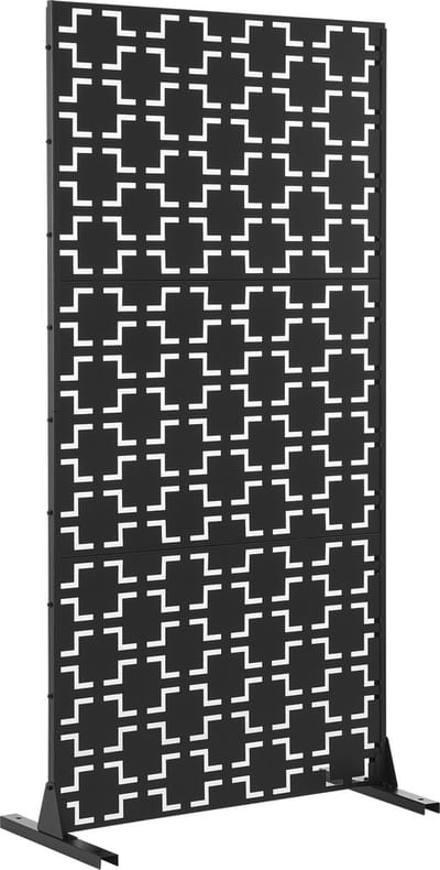 Kamerscherm Basciano tuinscherm 180x90x40 cm zwart casa.pro