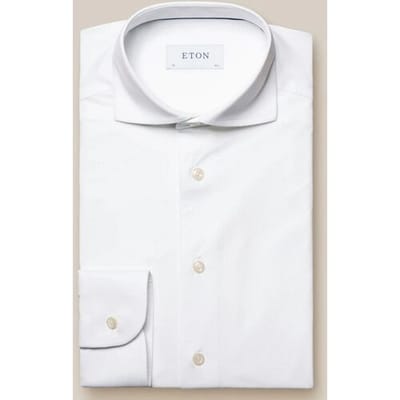 Eton Overhemd Ultimate Comfort Four-Way Stretch Wit / male