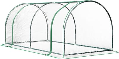 Mini Tuinkas Tunnel voor Groenten en Planten – 2L x 1B x 0,8H m – Met Oprolbare Deuren en Bescherming tegen Weersinvloeden