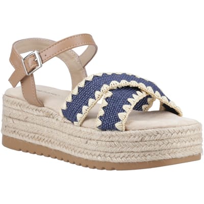 Hush Puppies Jemma Espadrille Polyurethaan Dames Marineblauwe Sandalen