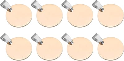 Metalen Stempel Blanks - Ronde Labels - Sieraden Maken - Roestvrij Staal - 20mm 8 Stuks - Roségoud