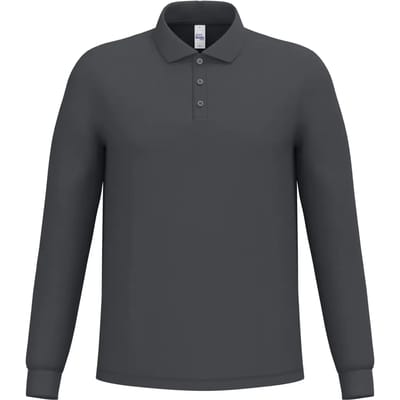 Polo van piqué stof met lange mouwen iDeal Basic Brand