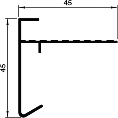 Daktrim Aluminium 45X45 Mm 2,5Mtr