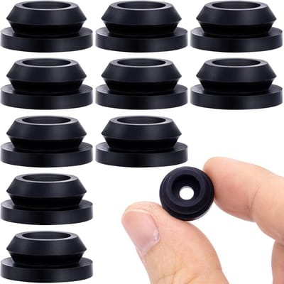 10 Stuks Zwarte Rubberen Grommets voor Caravan en Camper Kookplaat