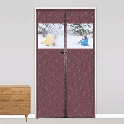 Magnetisch Deurgordijn - Isolerend Scherm - Comfort Verhogend - Handsfree Toegang - 230x215cm - Bruin
