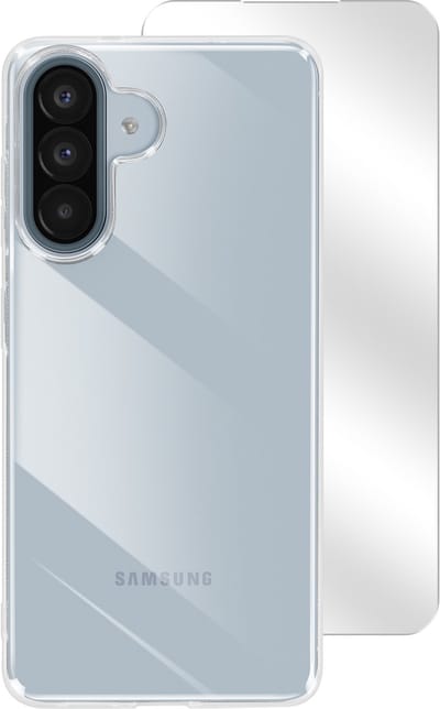 Mayaxess, Hoesje Geschikt voor Samsung Galaxy A57 met Gehard Glazen Schermbescherming, Transparant