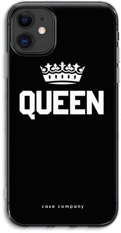 Case Company® - Hoesje geschikt voor iPhone 11 hoesje - Queen zwart - Soft Cover Telefoonhoesje - Bescherming aan alle Kanten en Schermrand