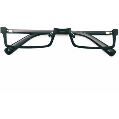 Nieuwste Y2K Halve Montuur Brillen Voor Dames Vintage Legering Vierkant Zonder Glazen Brillen Rood Zwart Cosplay Harajuku Fotografie Oog Glazen Brillen gray