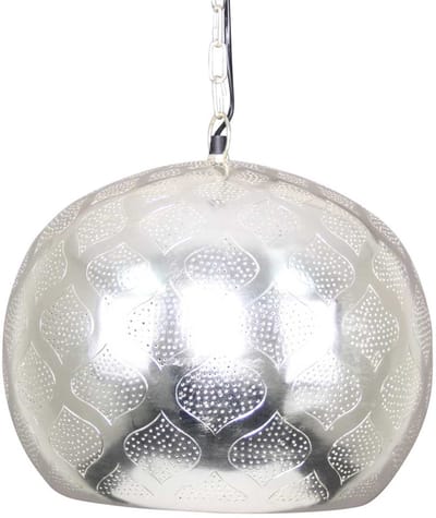 Safaary - Oosterse Hanglamp Houda Zilver Ø 35 x 33cm