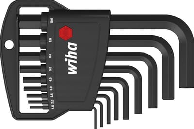 Wiha Inbus Haakse schroevendraaierset 1.5 mm, 2 mm, 2.5 mm, 3 mm, 4 mm, 5 mm, 6 mm, 8 mm, 10 mm 9-delig