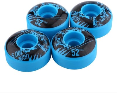 Dailygoods- Skateboard Wielen Hoog Elastisch PU 52mm x 30mm - 4 Stuks - Duurzaam - Geschikt voor Ruwe Gronden - Hardheid SHR-100A - Compact Ontwerp - Longboardwielen