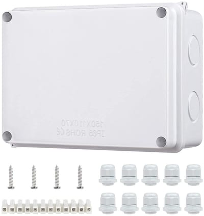 Waterdichte Aansluitdoos IP65 voor Buitentoepassingen, Opbouwdoos voor Elektrische Installaties, ABS Kabeldoos - 150 x 110 x 70 mm, Betrouwbare Bescherming en Duurzaamheid