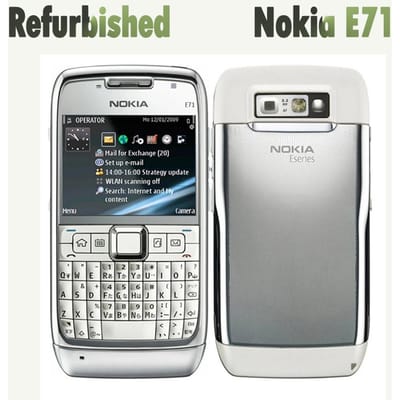 Gereviseerde Nokia originele ontgrendelde Nokia E71 QWERTY-toetsenbord mobiele telefoon Simple Set wit