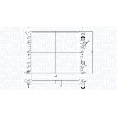 Radiator, motorkoeling MAGNETI MARELLI 350213194700