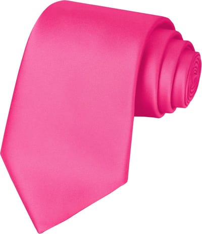 Fako Fashion - Stropdas - Effen - Satijn - 8cm - 145cm - Fuchsia