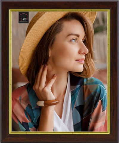 HAES DECO - Houten fotolijst Bradford bruin voor 1 foto formaat 20x25 - SP15025