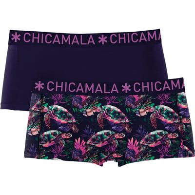 Chicamala – Boxershort Meisjes – 2 Pack – Normale Lengte – Onderbroek Meisjes – Kinderkleding – Meisjes Ondergoed – 95% Katoen – Meisjeskleding