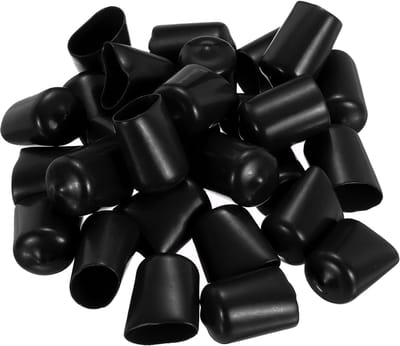 Rubber Eindkapjes - Beschermkapjes PVC - Meubels Beschermen - Flexibel En Zacht - 28 Stuks 15mm - Zwart