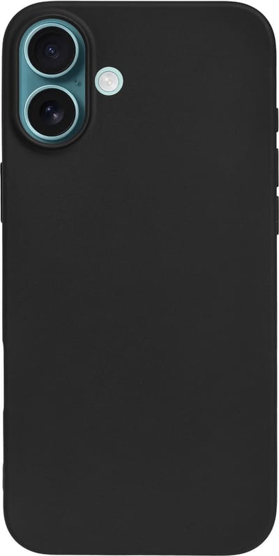 BMAX Siliconen hard case hoesje voor iPhone 16 - Hardcover - Apple - Back cover - Backcover - Beschermhoesje - Telefoonhoesje - Hard case - Telefoonbescherming - Zwart